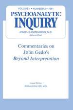 Commentaries: Psychoanalytic Inquiry, 1.2