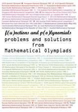 Functions and Polynomials Problems and Solutions from Mathematical Olympiads