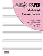 Music Paper Notebook - Standard Notation