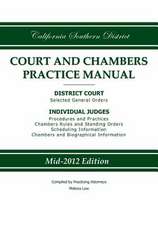 California Southern District Court and Chambers Practice Manual