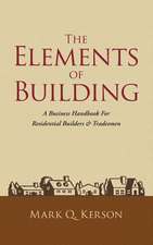 The Elements of Building