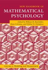 New Handbook of Mathematical Psychology: Volume 2, Modeling and Measurement