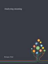 Kroeger, P: Analyzing Meaning