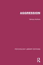 Psychology Library Editions: Aggression: 5 Volume Set