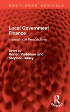 Local Government Finance: International Perspectives