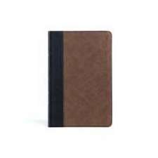 KJV Thinline Bible, Black/Brown Leathertouch