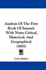 Analysis Of The First Book Of Samuel