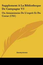 Supplement A La Bibliotheque De Campagne V3