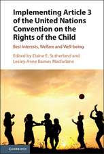 Implementing Article 3 of the United Nations Convention on the Rights of the Child: Best Interests, Welfare and Well-being