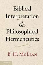 Biblical Interpretation and Philosophical Hermeneutics