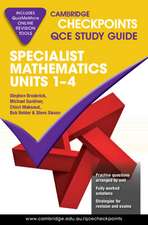 Cambridge Checkpoints QCE Specialist Mathematics Units 1–4