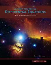 A First Course in Differential Equations with Modeling Applications