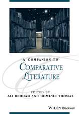 A Companion to Comparative Literature