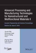 Advanced Processing and Manufacturing Technologies for Nanostructured and Multifunctional Materials II – CESP Volume 35 Issue 6