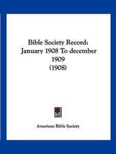 Bible Society Record