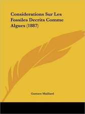 Considerations Sur Les Fossiles Decrits Comme Algues (1887)