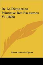 De La Distinction Primitive Des Pseaumes V1 (1806)