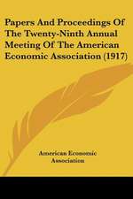 Papers And Proceedings Of The Twenty-Ninth Annual Meeting Of The American Economic Association (1917)