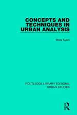 Concepts and Techniques in Urban Analysis