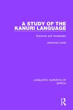 A Study of the Kanuri Language