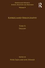 Volume 19, Tome II: Kierkegaard Bibliography: English