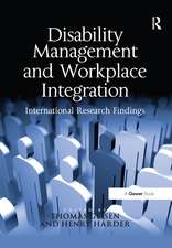 Disability Management and Workplace Integration: International Research Findings