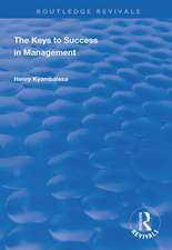 The Keys to Success in Management