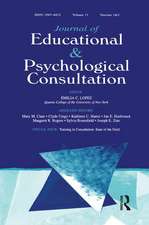 Training in Consultation: State of the Field:a Special Double Issue of journal of Educational and Psychological Consultation