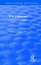 D.H. Lawrence: A Guide to Research