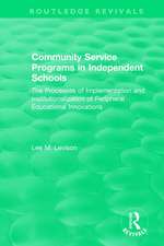 Community Service Programs in Independent Schools