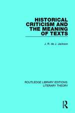 Historical Criticism and the Meaning of Texts