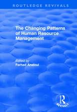 The Changing Patterns of Human Resource Management