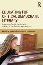 Educating for Critical Democratic Literacy: Integrating Social Studies and Literacy in the Elementary Classroom