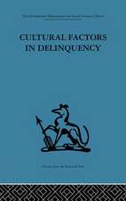 Cultural Factors in Delinquency