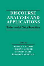 Discourse Analysis and Applications