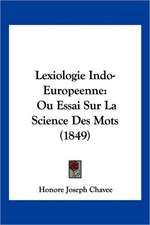 Lexiologie Indo-Europeenne