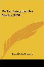 De La Categorie Des Modes (1891)