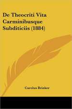 De Theocriti Vita Carminibusque Subditiciis (1884)