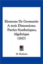 Elements De Geometrie A trois Dimensions