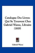 Catalogue Des Livres