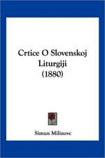 Crtice O Slovenskoj Liturgiji (1880)