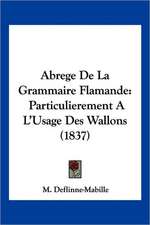 Abrege De La Grammaire Flamande