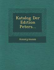 Katalog Der Edition Peters...