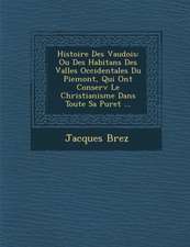 Histoire Des Vaudois: Ou Des Habitans Des Vall Es Occidentales Du Piemont, Qui Ont Conserv Le Christianisme Dans Toute Sa Puret ...