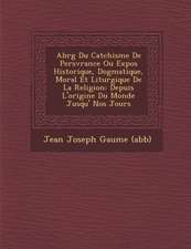 Abr G Du Cat Chisme de Pers V Rance Ou Expos Historique, Dogmatique, Moral Et Liturgique de La Religion: Depuis L'Origine Du Monde Jusqu' Nos Jours