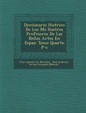 Diccionario Hist Rico de Los M S Ilustres Profesores de Las Bellas Artes En Espa a