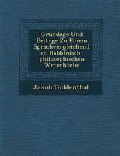 Grundz�ge Und Beitr�ge Zu Einem Sprachvergleichenden Rabbinisch-Philosophischen W�rterbuche