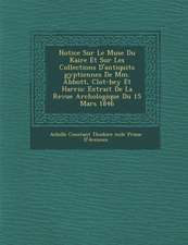 Notice Sur Le Mus E Du Kaire Et Sur Les Collections D'Antiquit S Gyptiennes de MM. Abbott, Clot-Bey Et Harris: Extrait de La Revue Arch Ologique Du 15