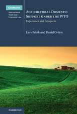 Agricultural Domestic Support Under the WTO: Experience and Prospects