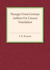 Passages from German Authors for Unseen Translation